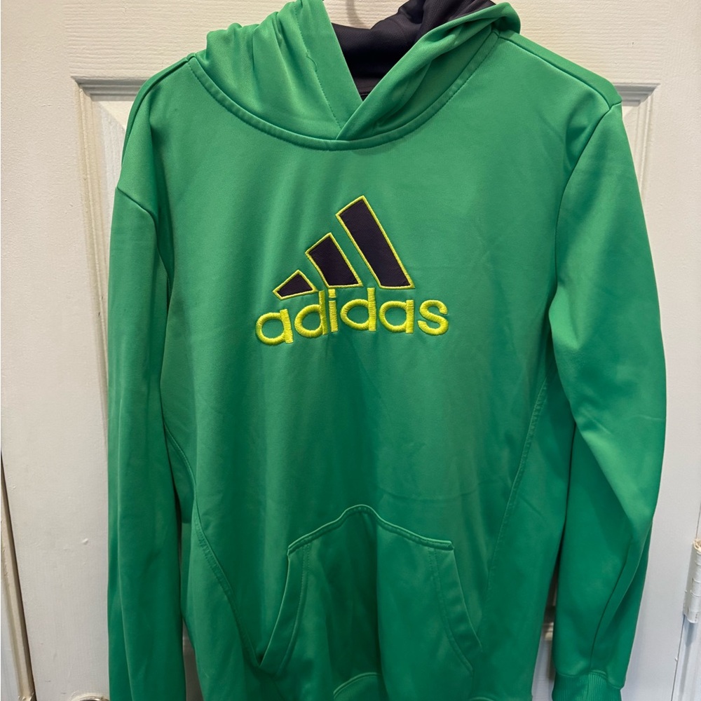 Adidas Green Hoodie with Logo